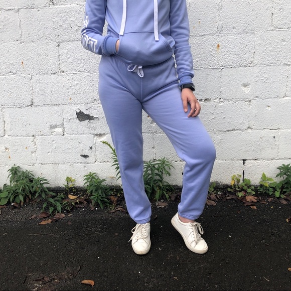 Periwinkle-Blue Hoodie + Sweatpants Set - Picture 6 of 7
